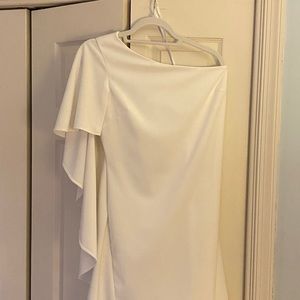 Off the Shoulder Winter White Cocktail Dress